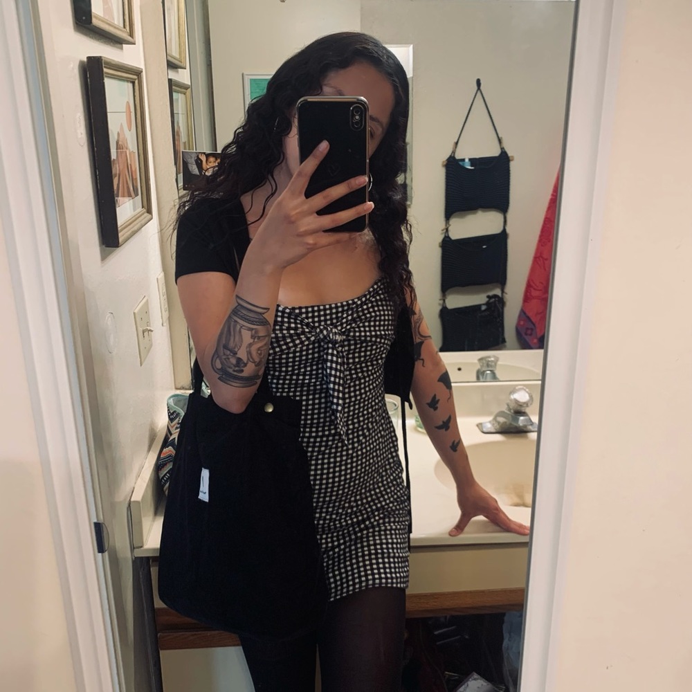 Gingham MINI dress